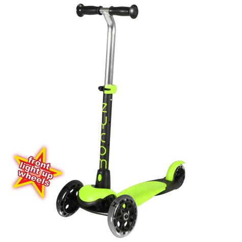 Zycom Zing Inc Light Up Wheels - Lime / Black 3 Wheel Scooter